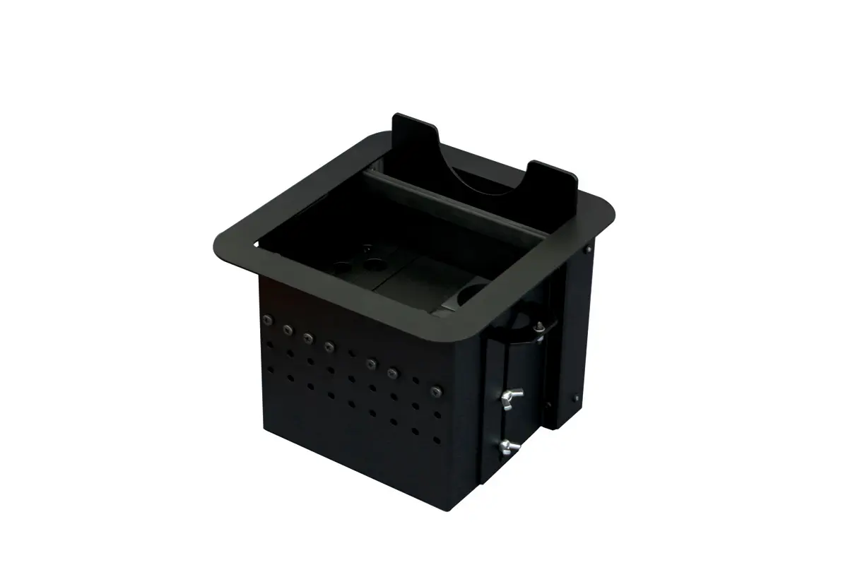 Boîtier de table Handy Box GAMMA, équipé d'un secteur et 6 passe-câbles