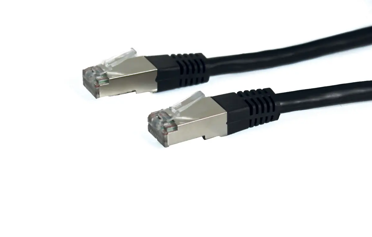 Câble Ethernet RJ45 S/FTP Cat6A 10 Gigabits Contacts Plaqués Or AWG24